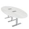Skutchi Designs 45 in W, 96 in L, 29 in H, Engineered Wood Top, White HAR-OVL-46x93-T-ELEC-WHCYPRESS - alternate 1